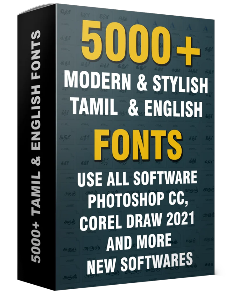 5000 Tamil and English Fonts